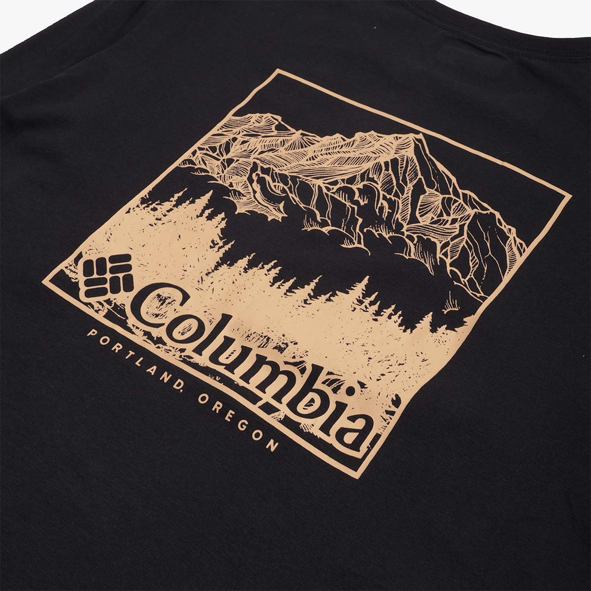 Columbia CSC Seasonal Logo Long Sleeve T-Shirt, Black Meadowland, Detail Shot 4
