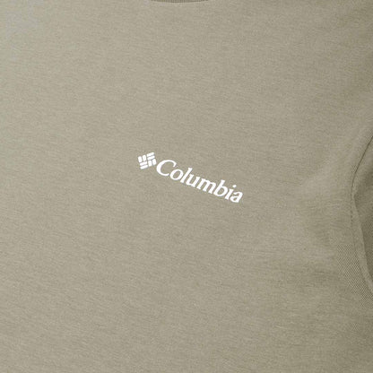 Columbia CSC Seasonal Logo Short Sleeve T-Shirt, Stone Green Timberland Trails Graphic, Detail Shot 3