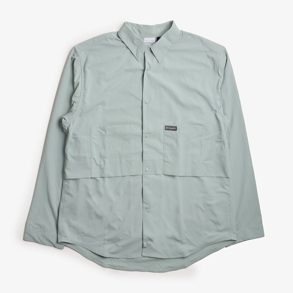 Columbia Chill Creek Long Sleeve Shirt, Crushed Blue, Detail Shot 1