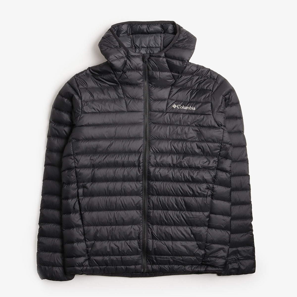 main Columbia Corelite Down Hooded Jacket, Black, Detail Shot 1