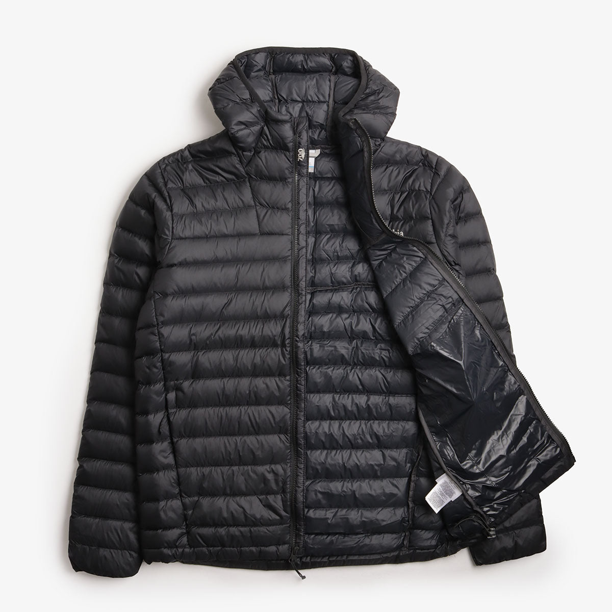 main Columbia Corelite Down Hooded Jacket, Black, Detail Shot 2