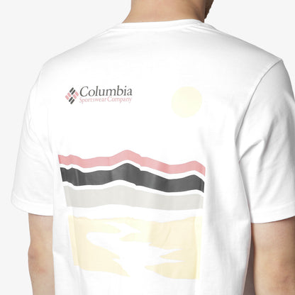 Columbia Explorers Canyon Back Graphic T-Shirt, White/Heritage Hills, Detail Shot 4