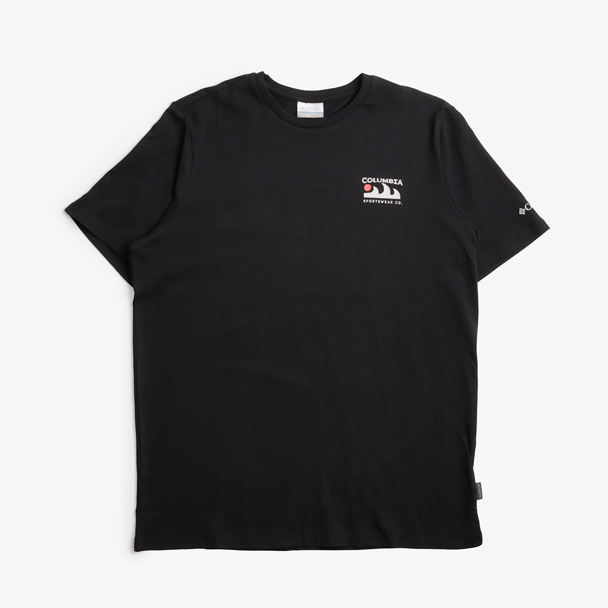 main Columbia Explorers Canyon Back Graphic T-Shirt, Black Peaks and Waves, Detail Shot 2