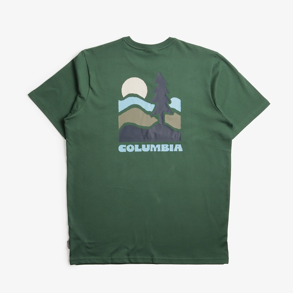 Columbia Explorers Canyon Back Graphic T-Shirt, Rainforest Get Hiked, Detail Shot 1