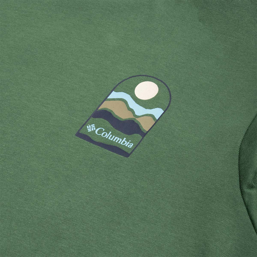 Columbia Explorers Canyon Back Graphic T-Shirt, Rainforest Get Hiked, Detail Shot 3