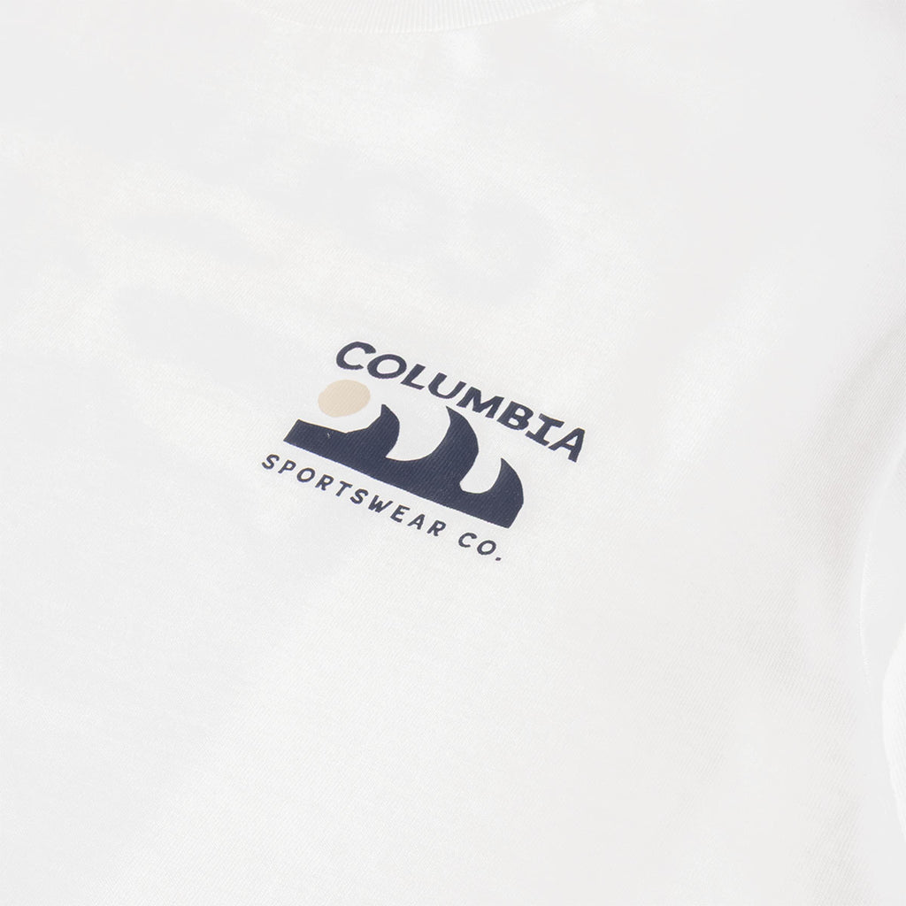 Columbia Explorers Canyon Back Graphic T-Shirt, White Peaks and Waves, Detail Shot 3