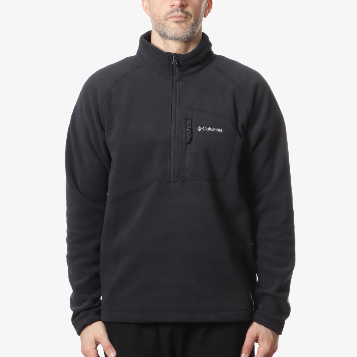 main Columbia Fast Trek III Half Zip Fleece, Black, Detail Shot 1