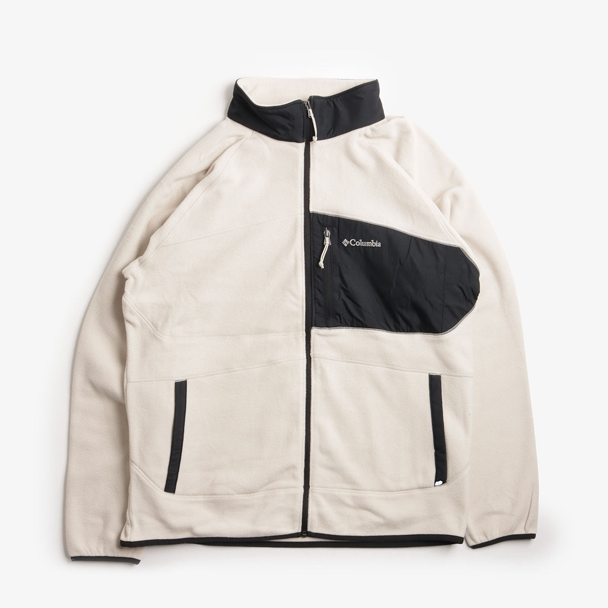 main Columbia Fast Trek Overlay Full Zip Jacket, Dark Stone Black, Detail Shot 1