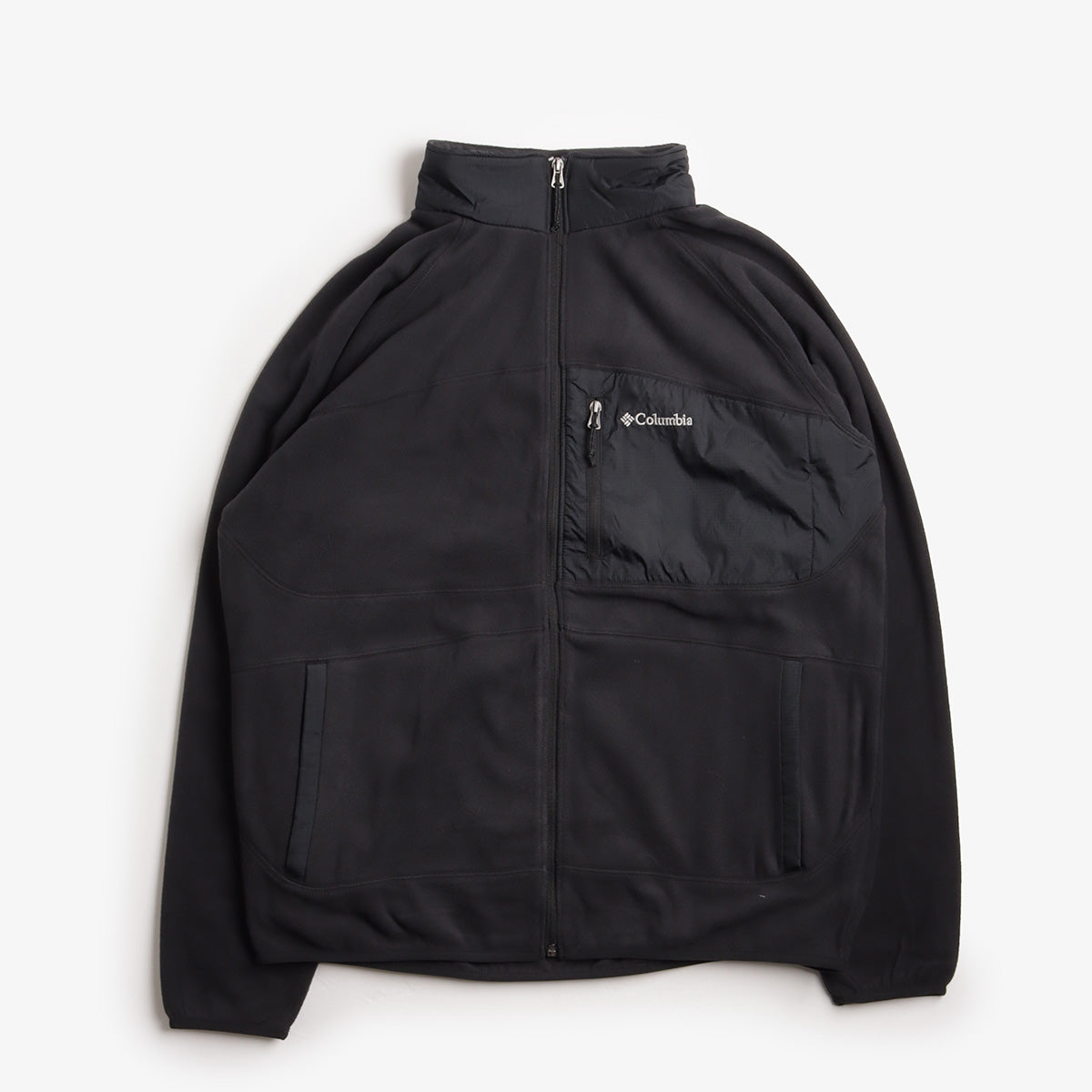 Columbia Fast Trek Overlay Full Zip Jacket, Black, Detail Shot 1
