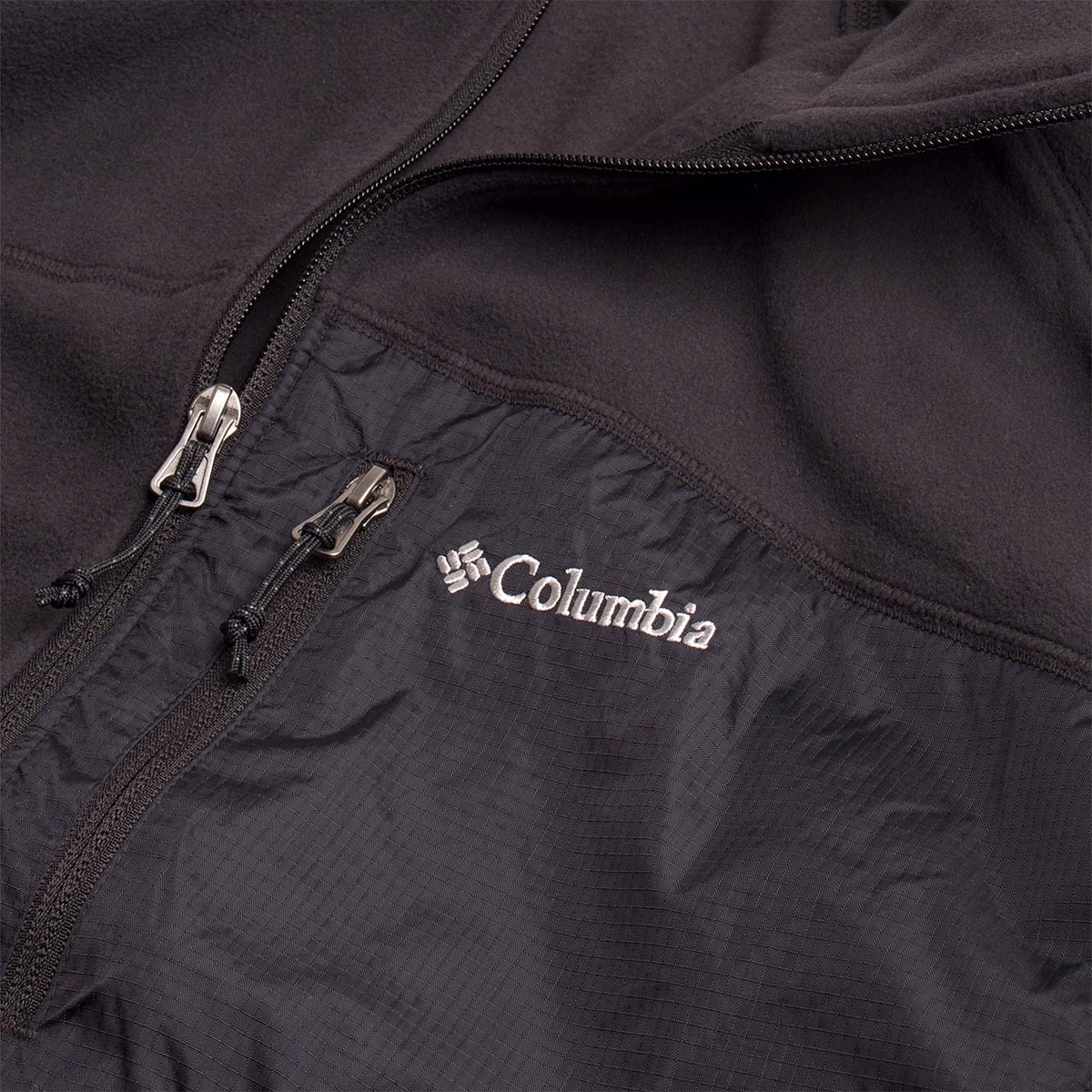 Columbia Fast Trek Overlay Full Zip Jacket, Black, Detail Shot 3