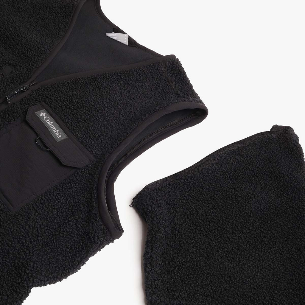 Columbia Granite Point Convertible Fleece Jacket, Black, Detail Shot 6