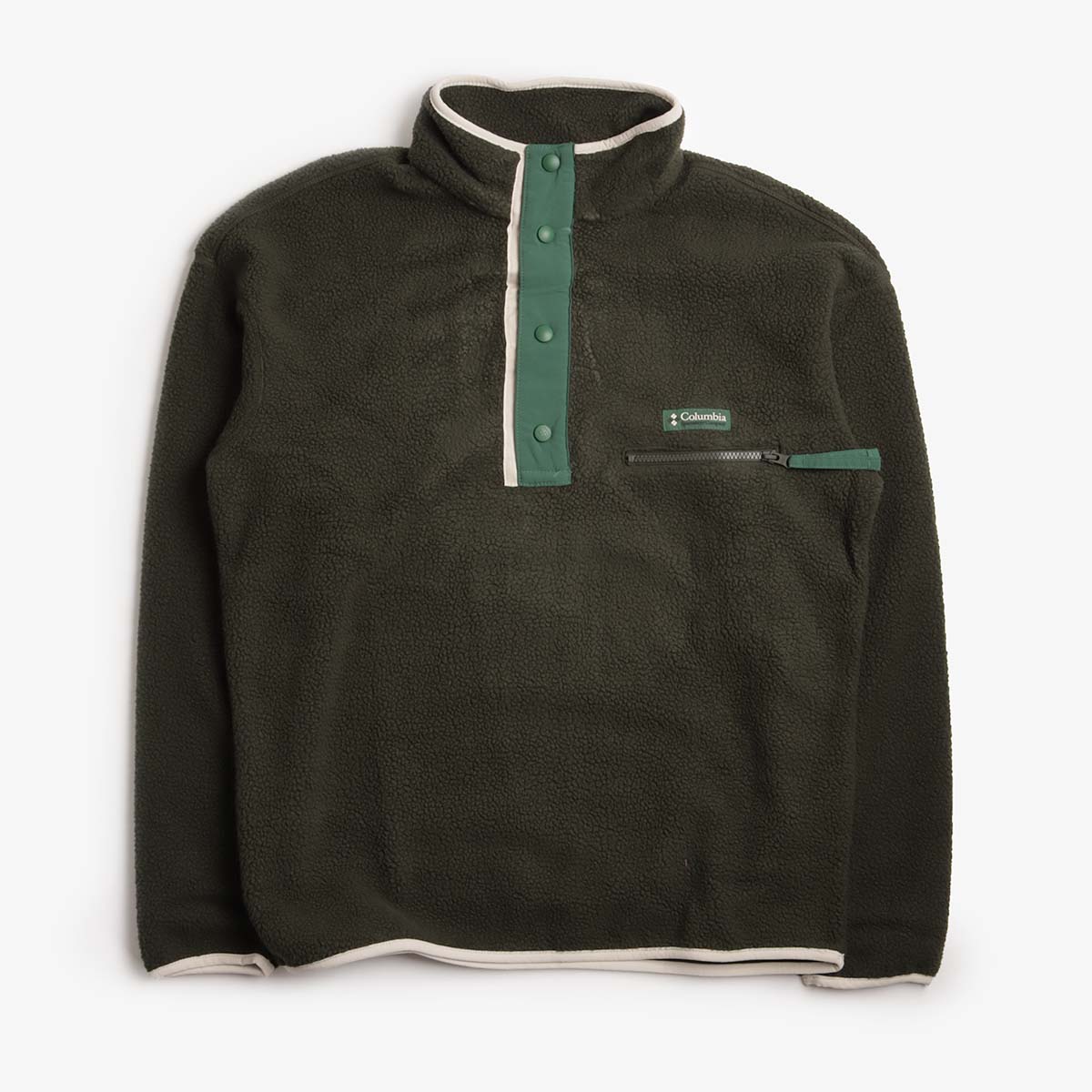 main Columbia Helvetia II Half Snap Fleece, Greenscape, Detail Shot 1