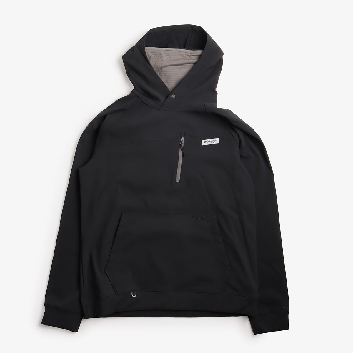main Columbia PFG Hydroforce Hoodie, Black, Detail Shot 1