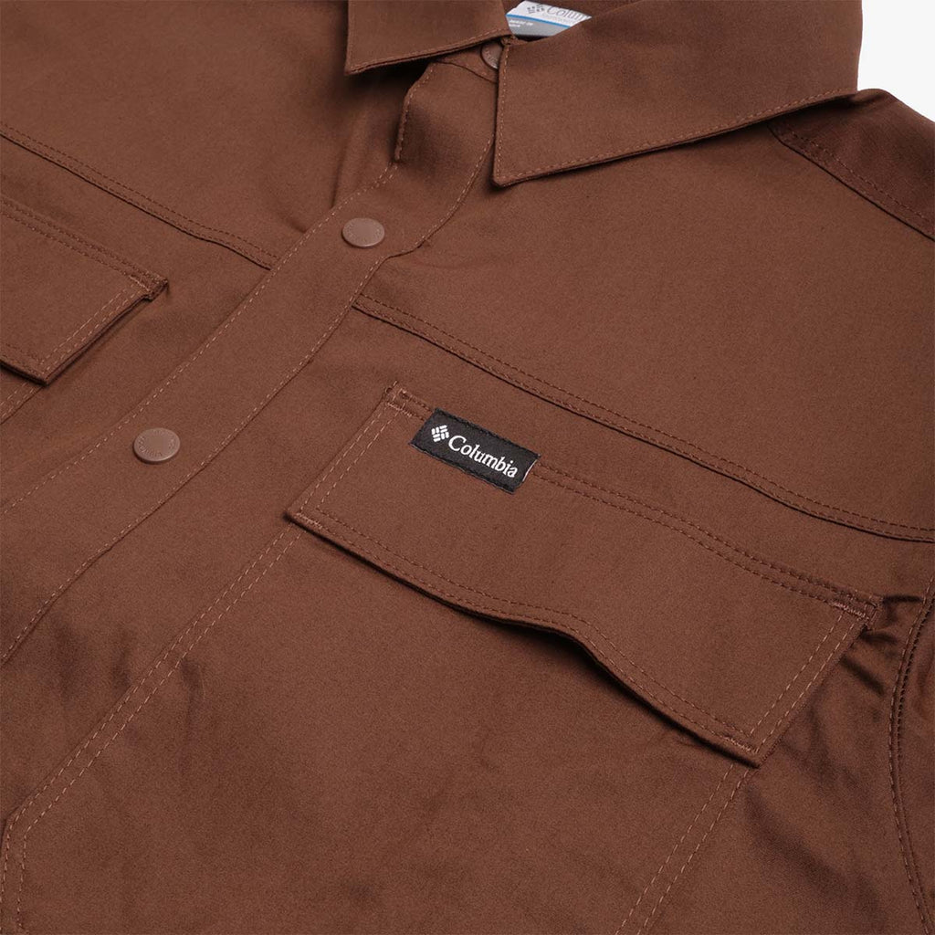 Columbia Landroamer Twill Long Sleeve Shirt, Tobacco, Detail Shot 2