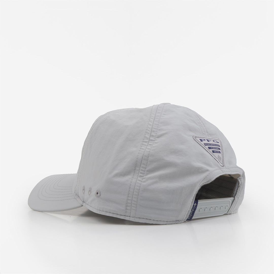 main Columbia PFG Lost Waters Snap Back Cap, Cool Grey Duck Camo Patch, Detail Shot 3