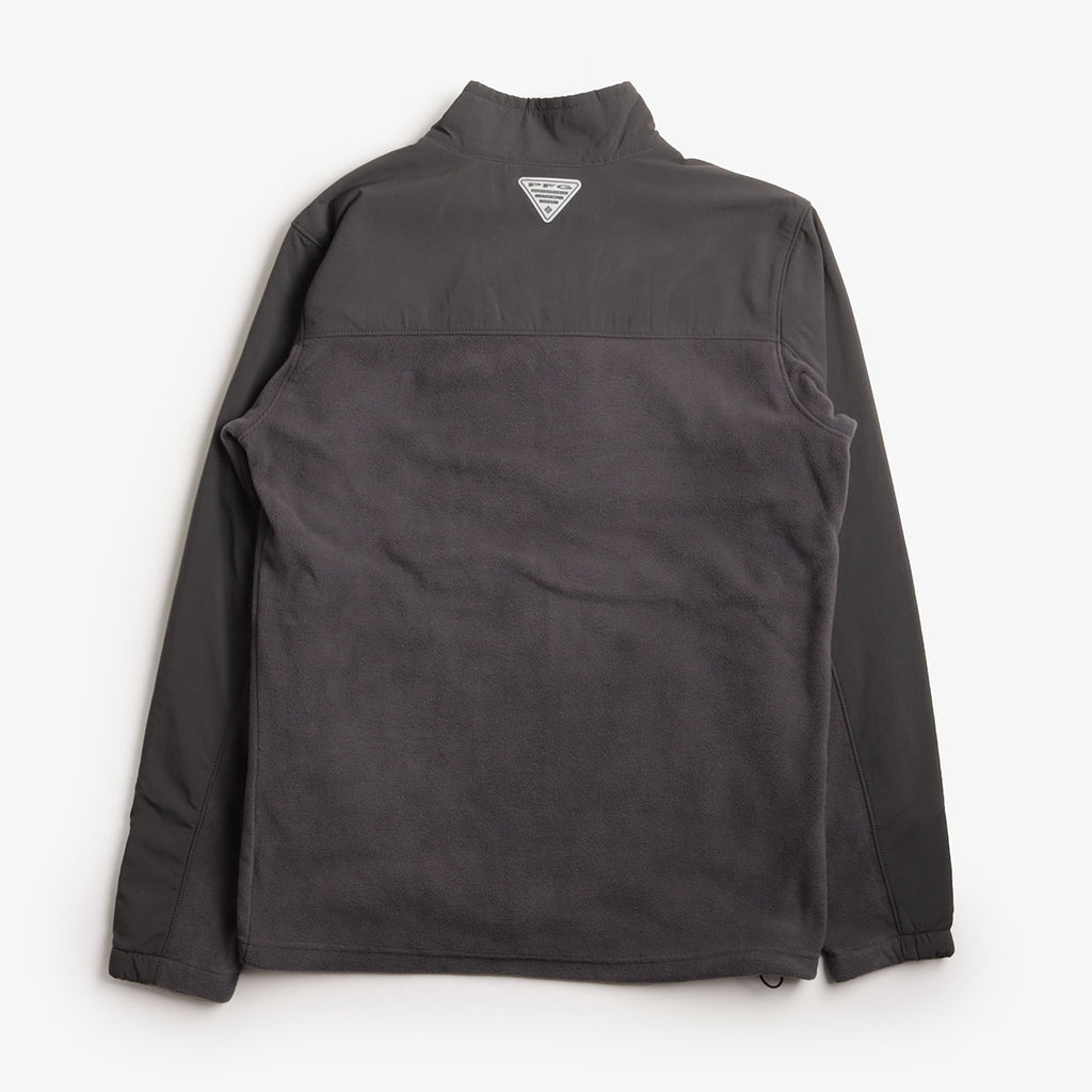 Columbia PFG Uncharted Full Zip Fleece Jacket, Shark, Detail Shot 2