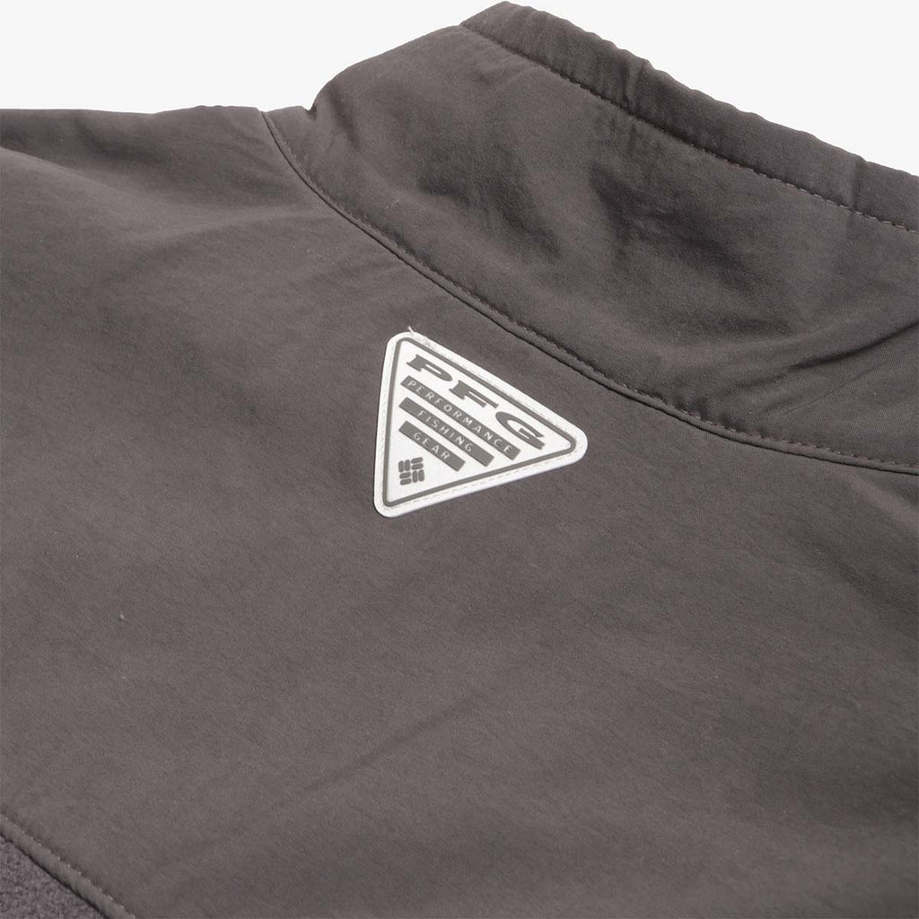 Columbia PFG Uncharted Full Zip Fleece Jacket, Shark, Detail Shot 6