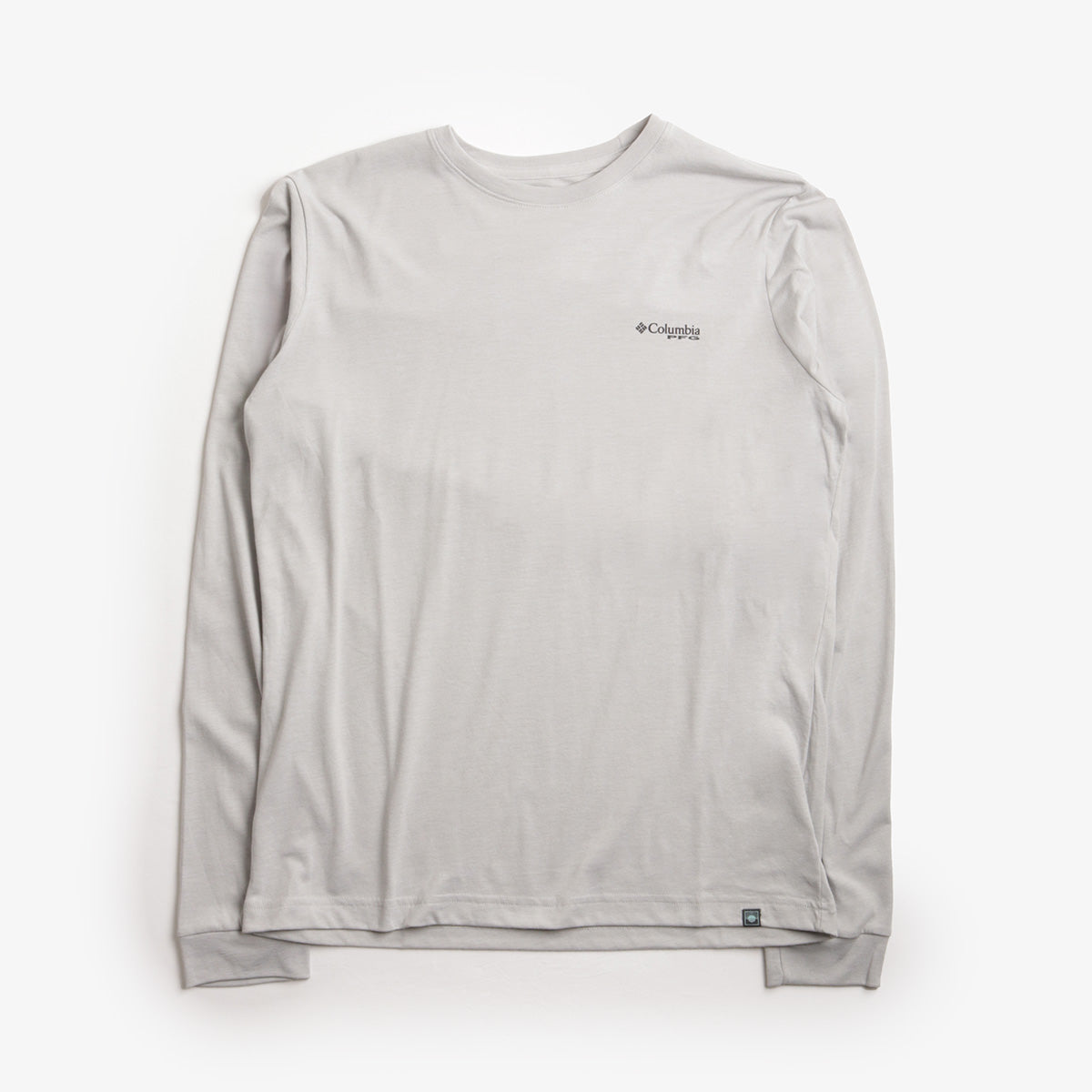 Columbia PFG Uncharted Graphic Long Sleeve T-Shirt, Cool Grey Heather Redfish, Detail Shot 1