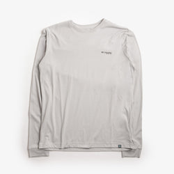 thumbnail Columbia PFG Uncharted Graphic Long Sleeve T-Shirt, Cool Grey Heather Redfish, Detail Shot 1