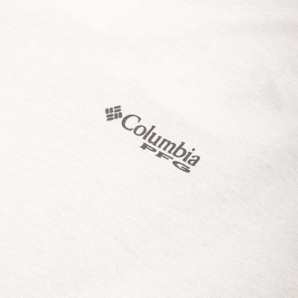 Columbia PFG Uncharted Graphic Long Sleeve T-Shirt, Cool Grey Heather Redfish, Detail Shot 4