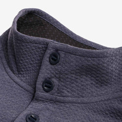 thumbnail Columbia PFG Uncharted Half Snap Long Sleeve T-Shirt, Nocturnal, Detail Shot 3