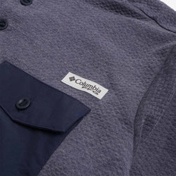 thumbnail Columbia PFG Uncharted Half Snap Long Sleeve T-Shirt, Nocturnal, Detail Shot 4