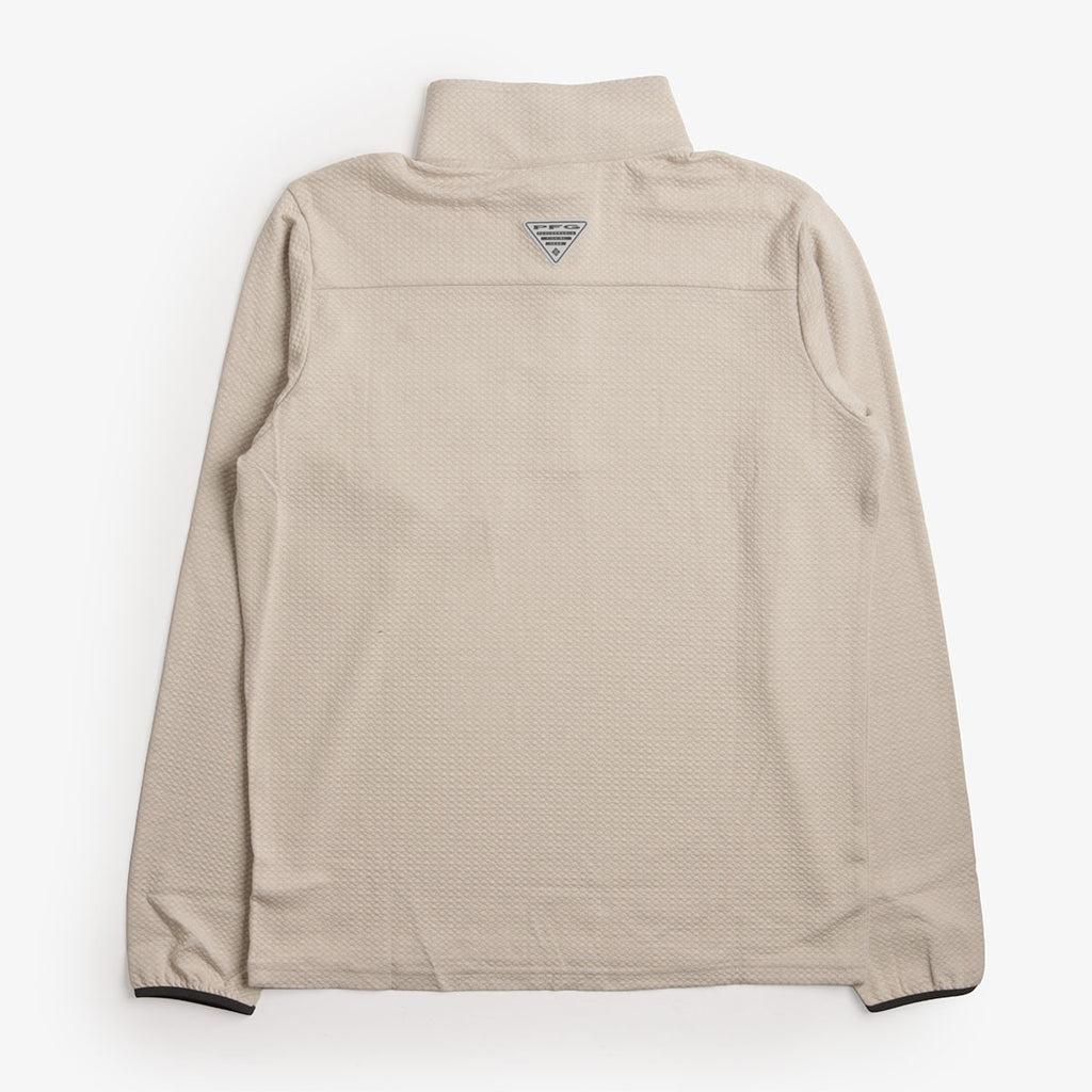 Columbia PFG Uncharted Half Snap Long Sleeve T-Shirt, Dark Stone, Detail Shot 5