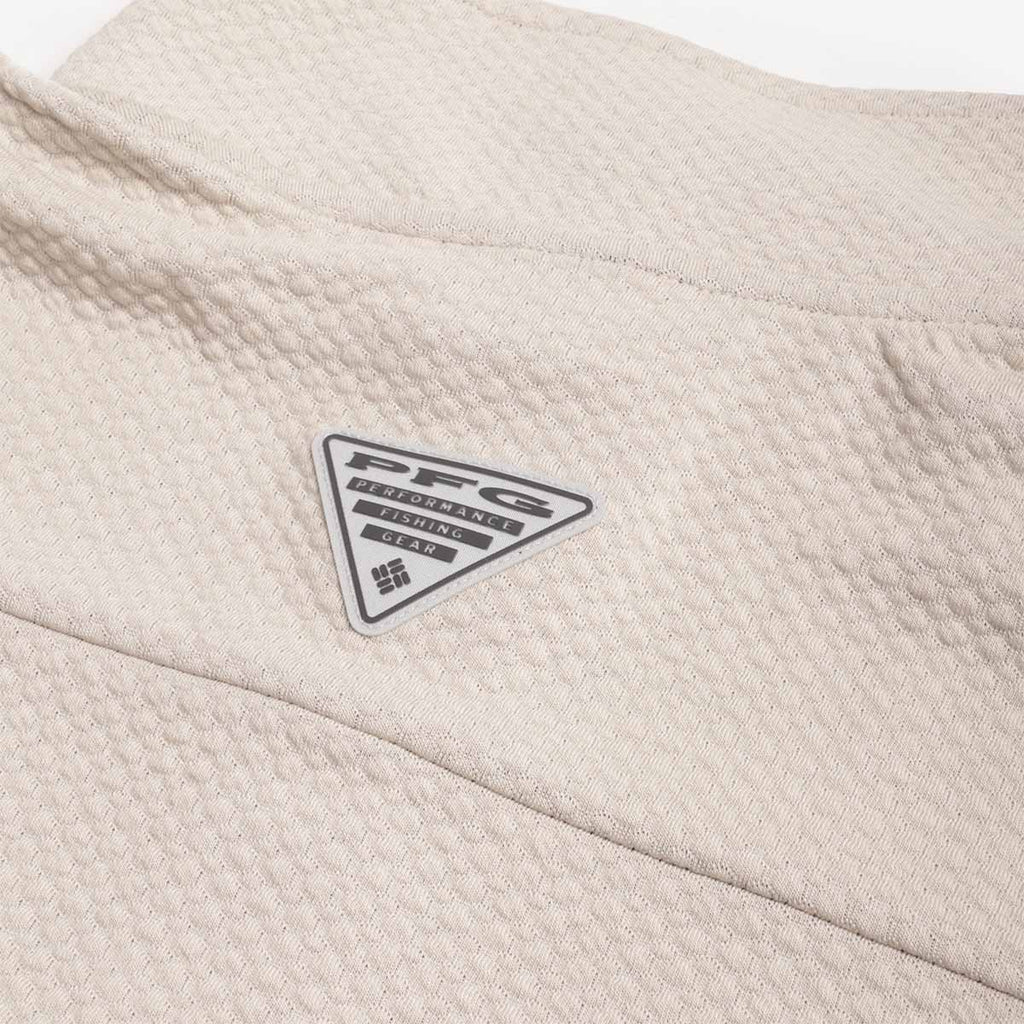 Columbia PFG Uncharted Half Snap Long Sleeve T-Shirt, Dark Stone, Detail Shot 6