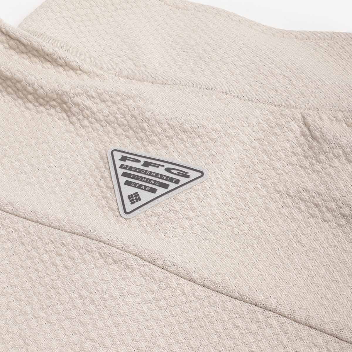 Columbia PFG Uncharted Half Snap Long Sleeve T-Shirt, Dark Stone, Detail Shot 6