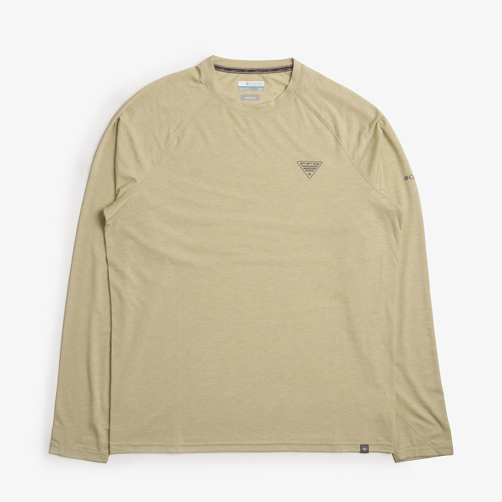 Columbia PFG Uncharted II Long Sleeve Technical T-Shirt, Serpentine, Detail Shot 1