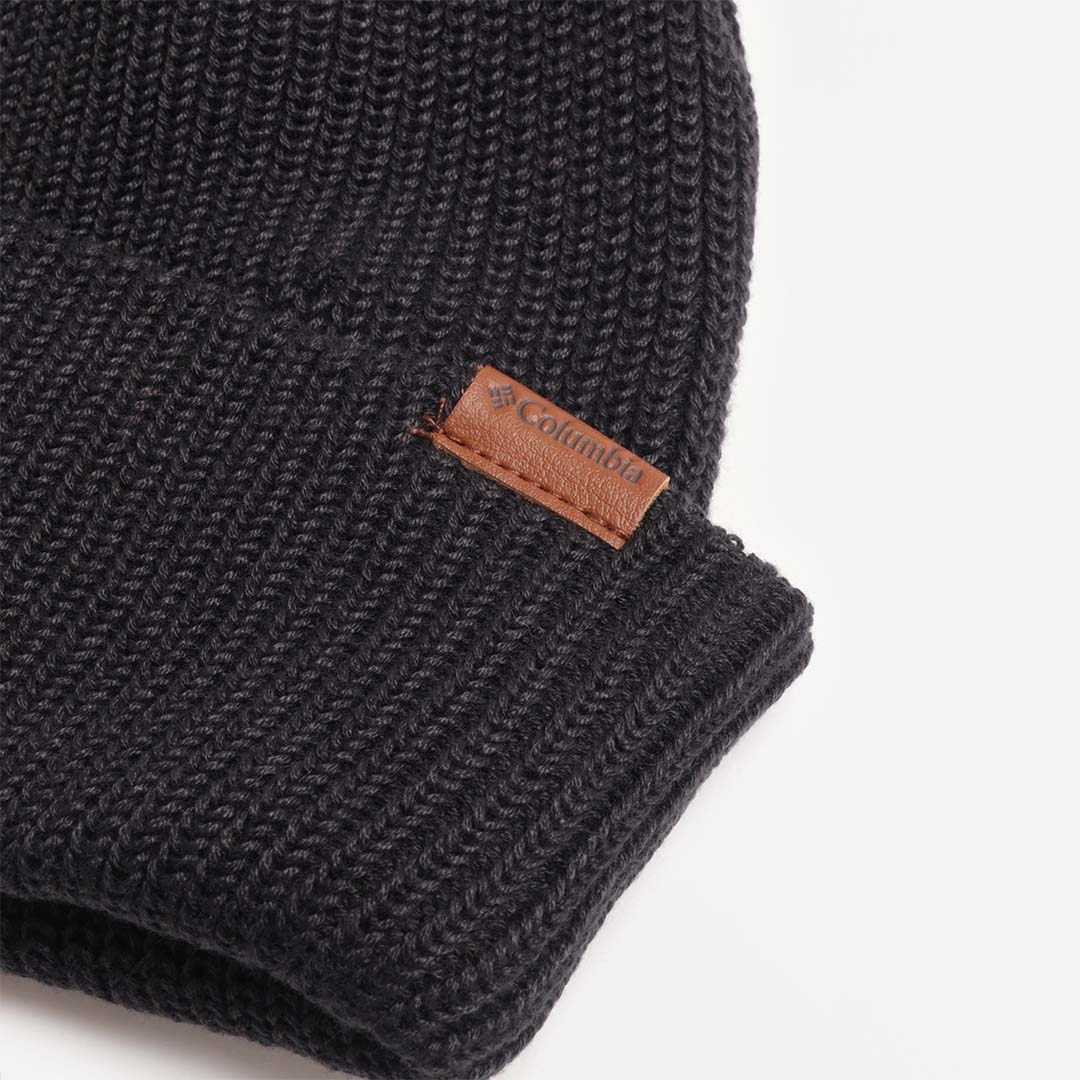 Columbia Portside Fisherman Beanie, Black, Detail Shot 2