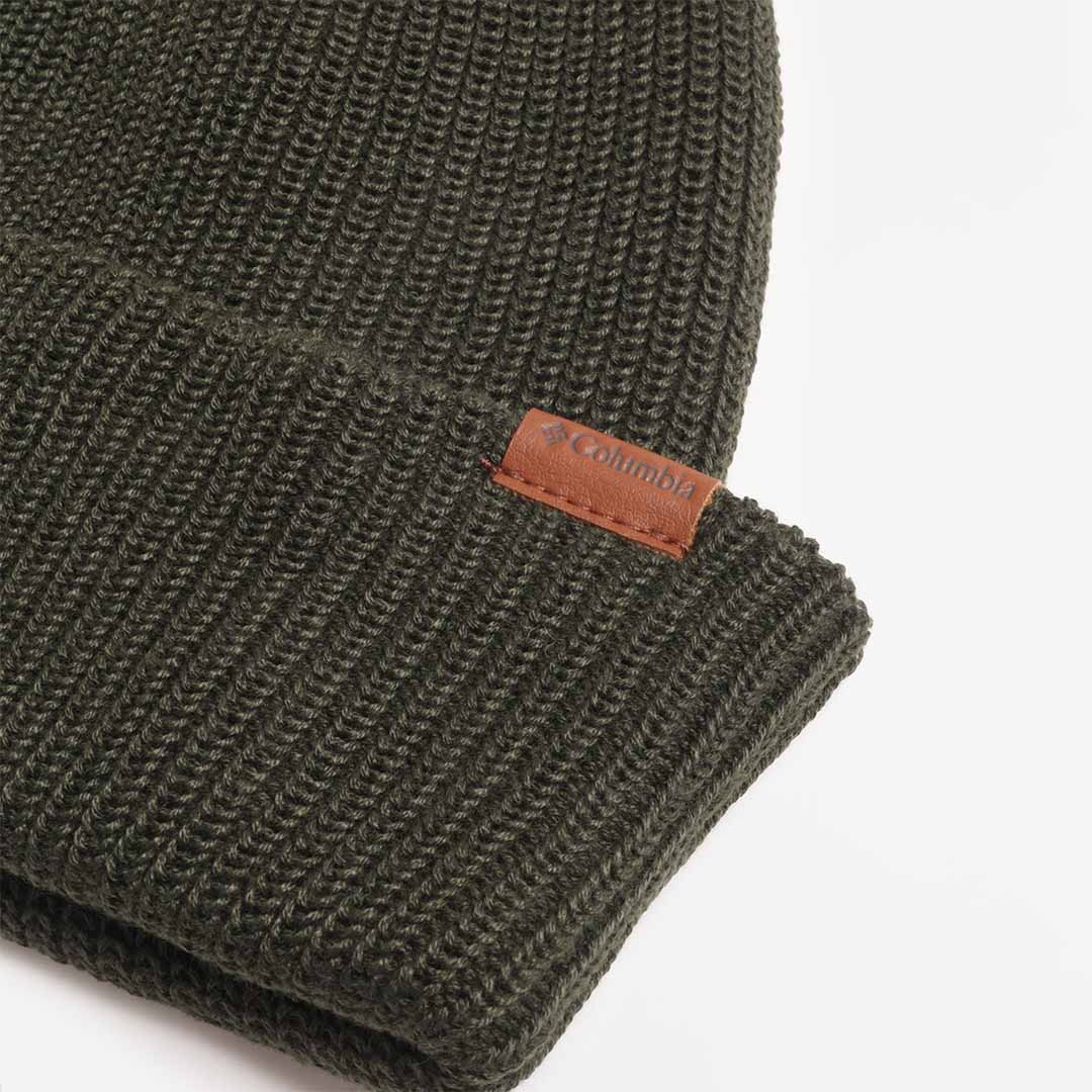 Columbia Portside Fisherman Beanie, Greenscape, Detail Shot 2
