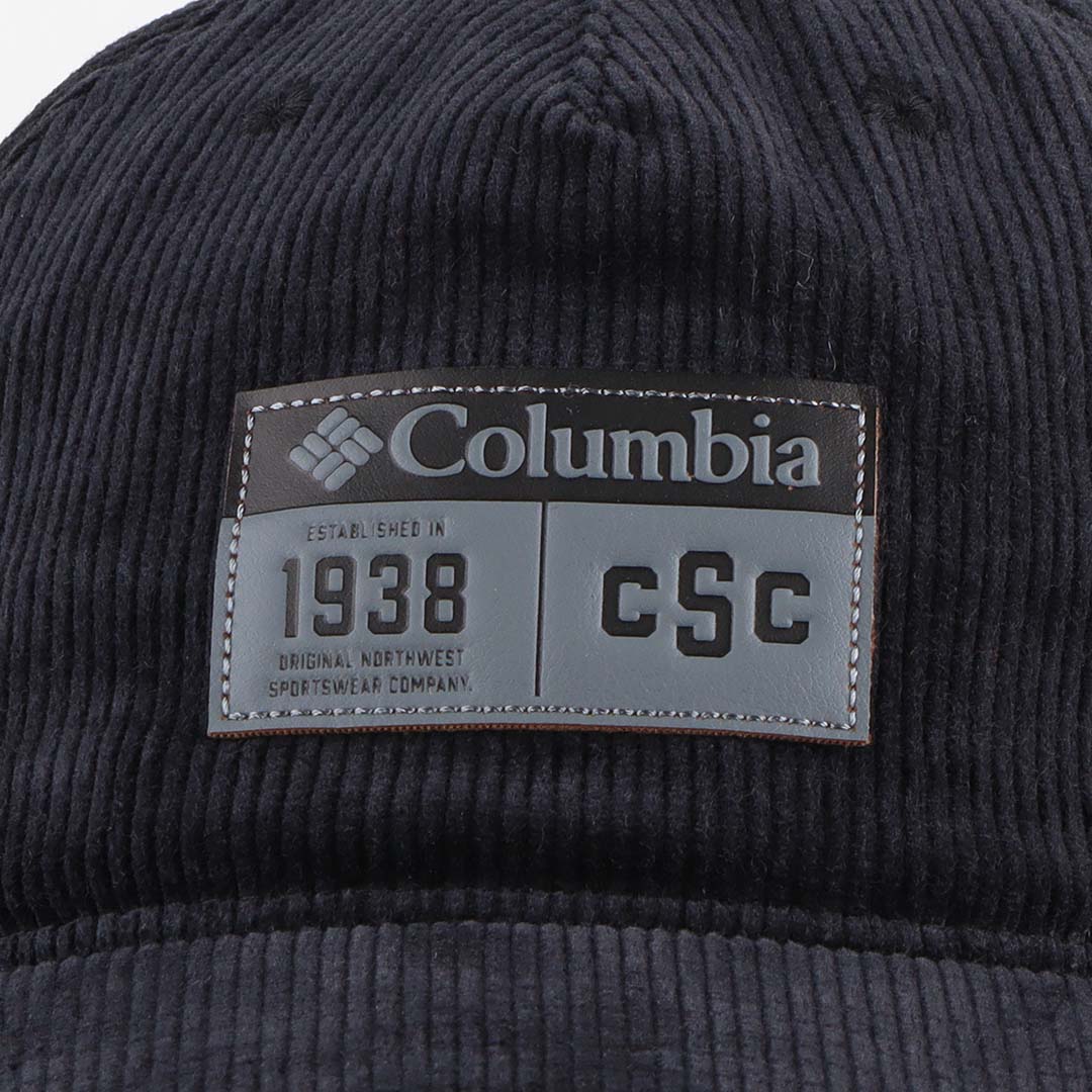 Columbia Puffect Corduroy Snapback Hat, Black, Detail Shot 3