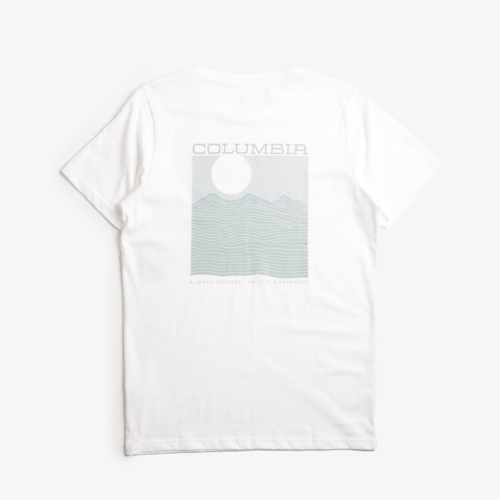 Columbia Rapid Ridge Back Graphic II T-Shirt, White Framed Landscape, Detail Shot 1