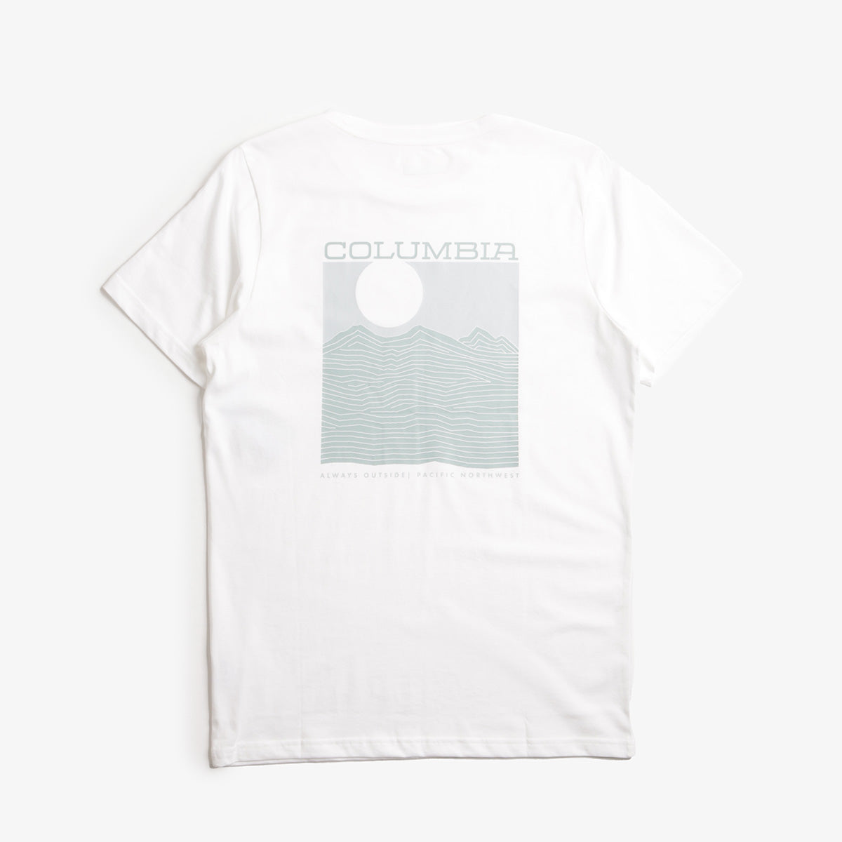 main Columbia Rapid Ridge Back Graphic II T-Shirt, White Framed Landscape, Detail Shot 1