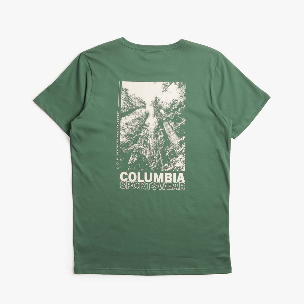 Columbia Rapid Ridge Back Graphic II T-Shirt, Rain Forest Amazing Heights, Detail Shot 1