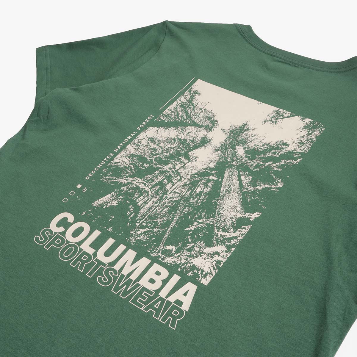 main Columbia Rapid Ridge Back Graphic II T-Shirt, Rain Forest Amazing Heights, Detail Shot 4