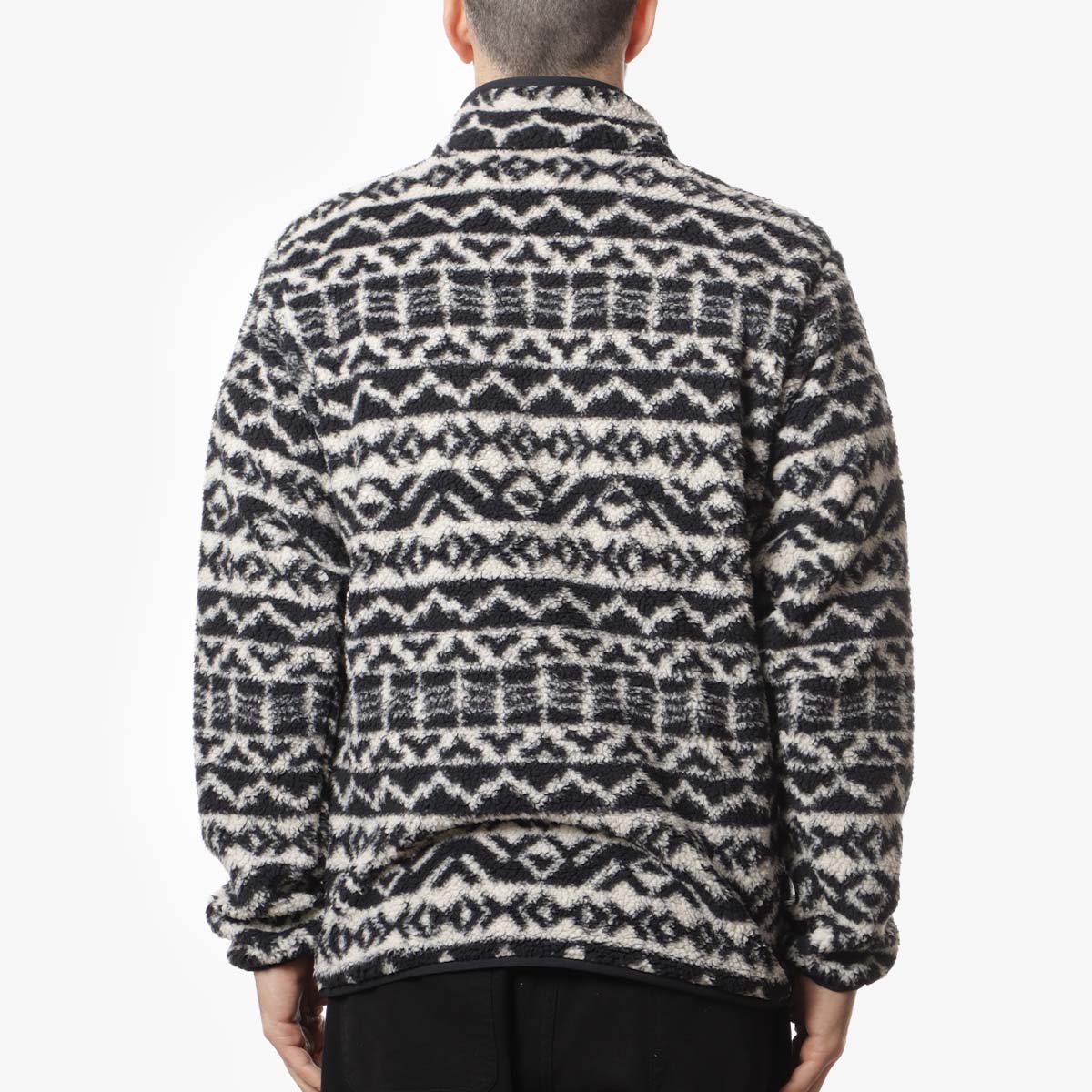 Columbia Rugged Ridge III Printed Sherpa Half Snap Fleece, Dark Stone Madras Tonal, Detail Shot 5