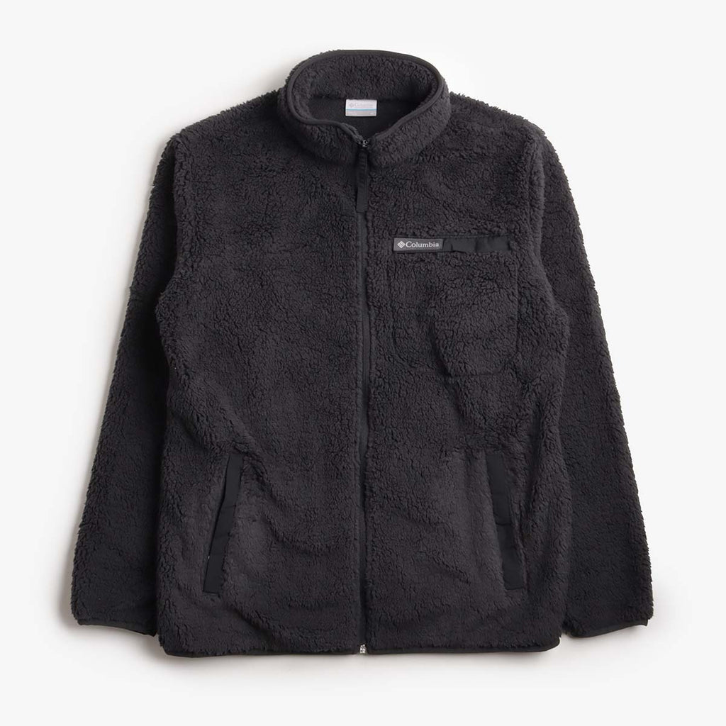 Columbia Rugged Ridge High Pile Full Zip Jacket, Black, Detail Shot 1