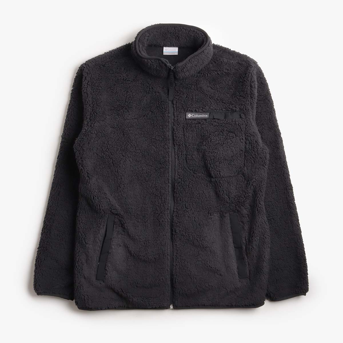 Columbia Rugged Ridge High Pile Full Zip Jacket, Black, Detail Shot 1
