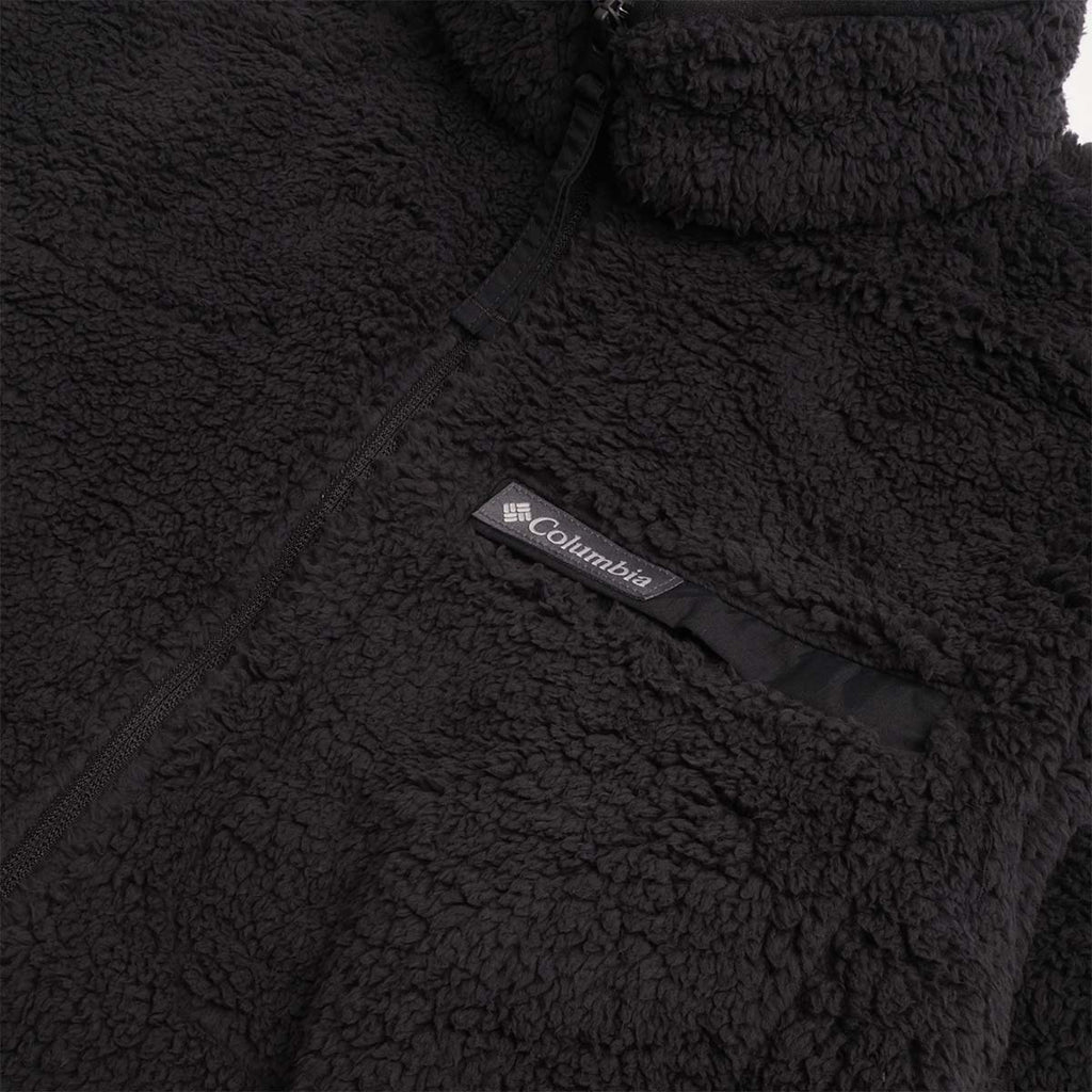 Columbia Rugged Ridge High Pile Full Zip Jacket, Black, Detail Shot 2