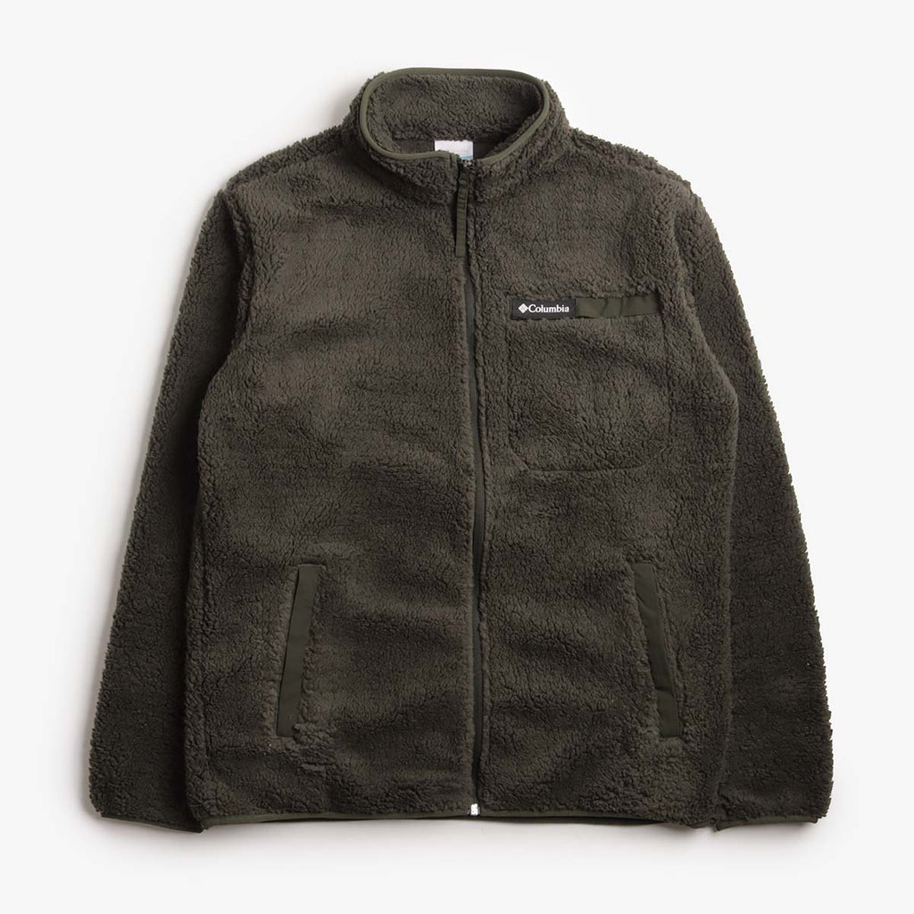 Columbia Rugged Ridge High Pile Full Zip Jacket, Greenscape, Detail Shot 1