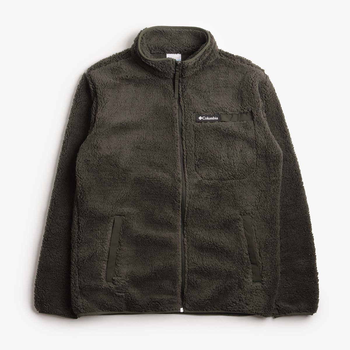 Columbia Rugged Ridge High Pile Full Zip Jacket, Greenscape, Detail Shot 1