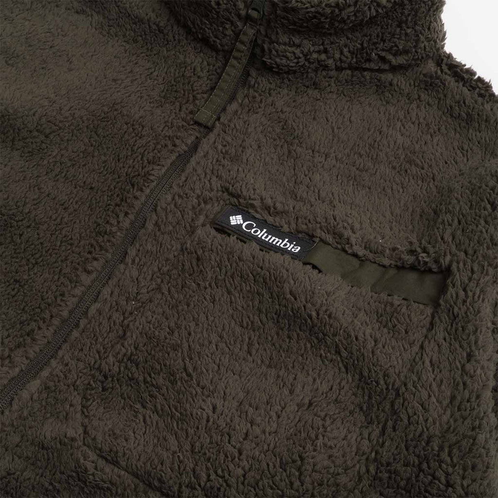 Columbia Rugged Ridge High Pile Full Zip Jacket, Greenscape, Detail Shot 5