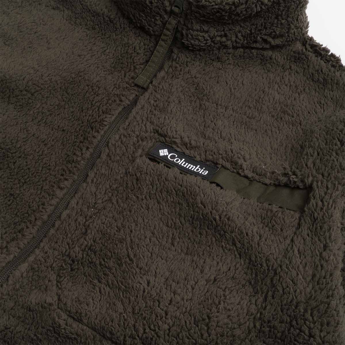 Columbia Rugged Ridge High Pile Full Zip Jacket, Greenscape, Detail Shot 5