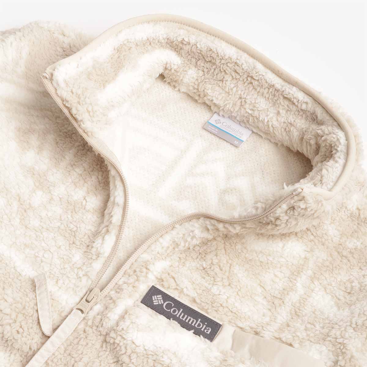 main Columbia Rugged Ridge High Pile Half Zip Jacket, Dark Stone Deschutes Days, Detail Shot 4