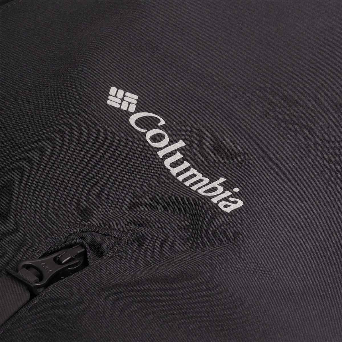 Columbia chest logo on black Striker 3L jacket