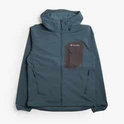thumbnail Columbia Tall Heights III Hooded Softshell Jacket, Everblue Shark, Detail Shot 1