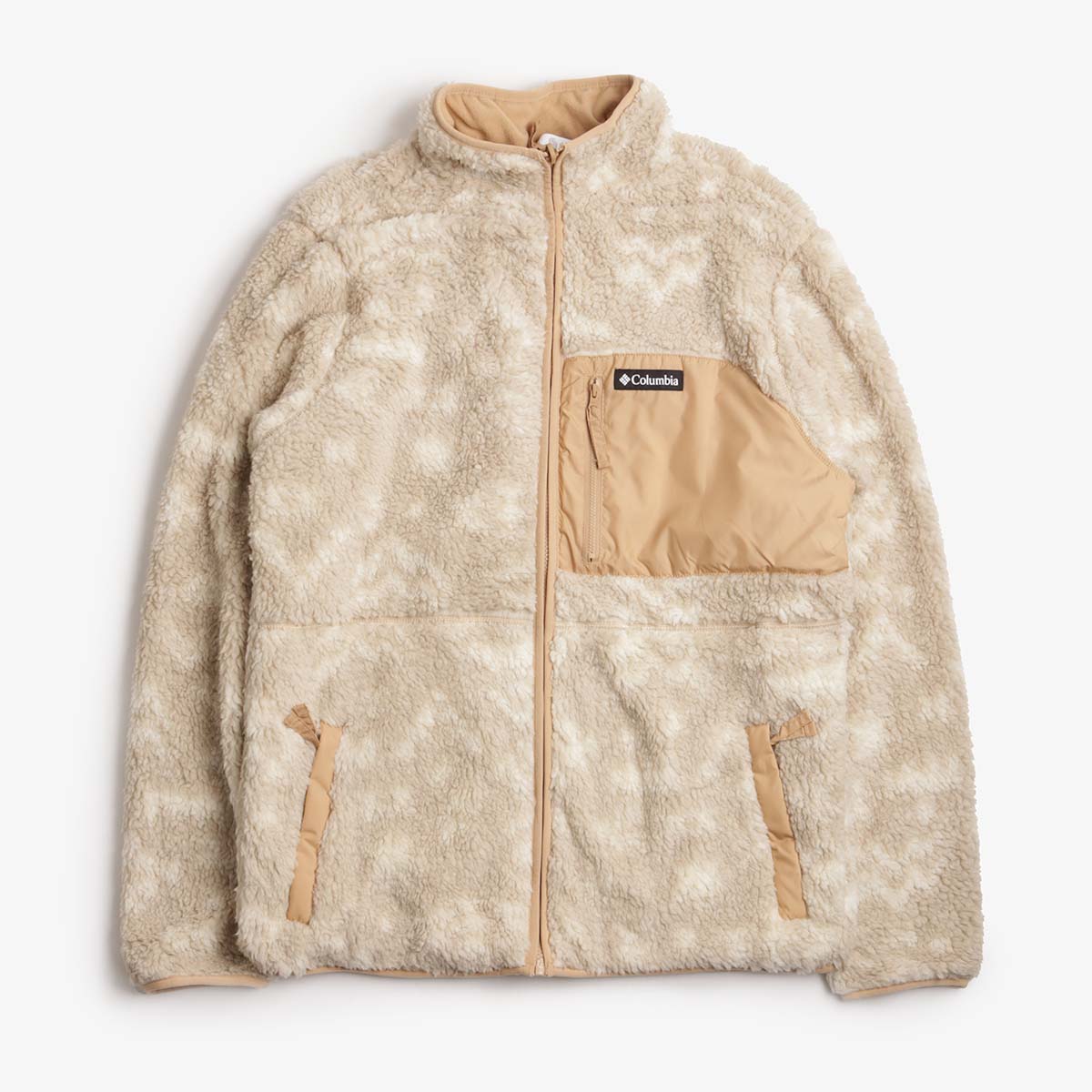 Columbia Winter Pass Reversible Fleece Jacket, Canoe Dark Stone Peaked Tonal, Detail Shot 1