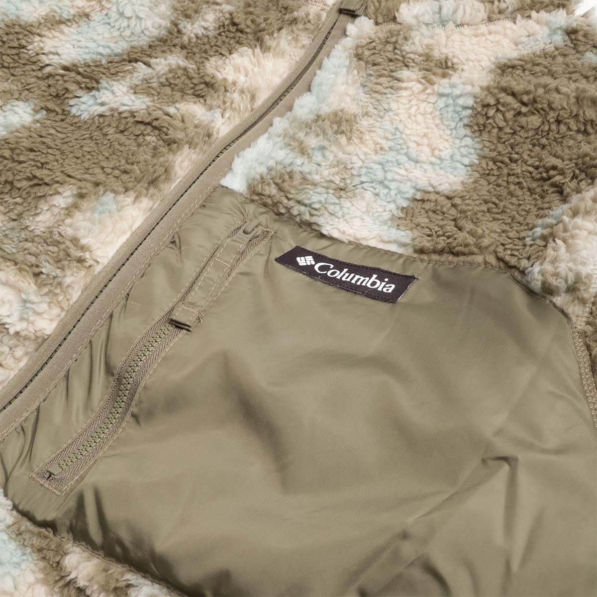 Columbia Winter Pass Reversible Fleece Jacket, Stone Green Tracks, Detail Shot 2